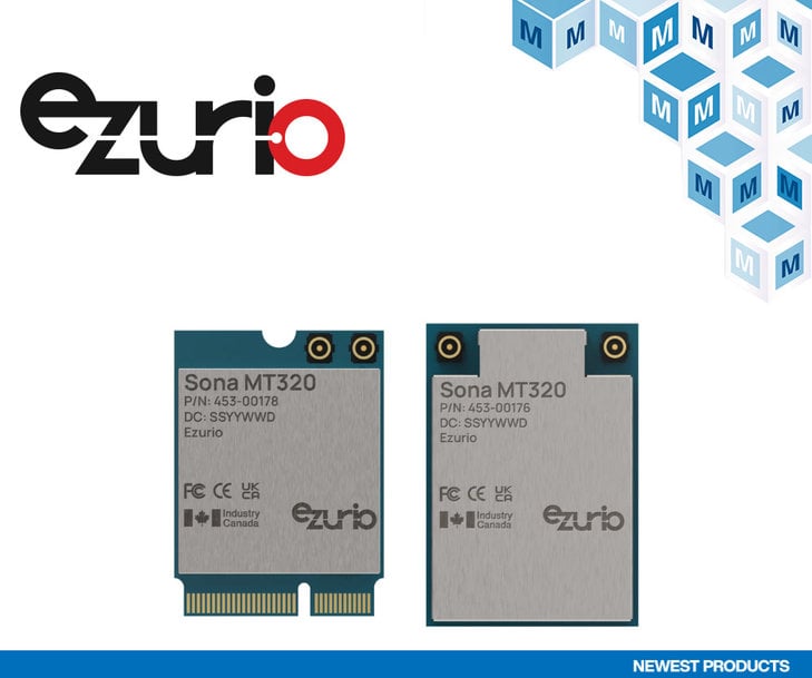 Sample Mt320 New at Mouser: Ezurio Sona MT320 Wi-Fi 6 and Bluetooth 5.4 Module for ...