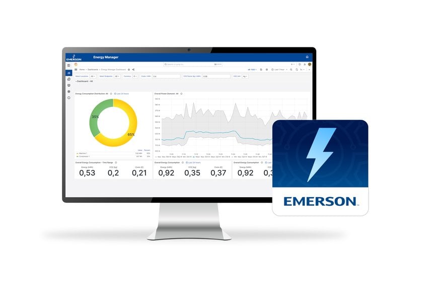 Nieuwe oplossing van Emerson verlaagt energiekosten en CO2-uitstoot voor fabrikanten