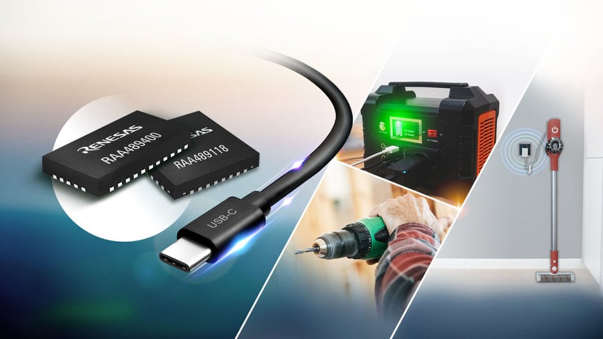 Renesas Introduces USB PD EPR Solution Featuring Type-C Port Controller and Buck-Boost Battery Charger