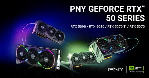 PNY presenta su familia de tarjetas gráficas NVIDIA GeForce RTX™ Serie 50
