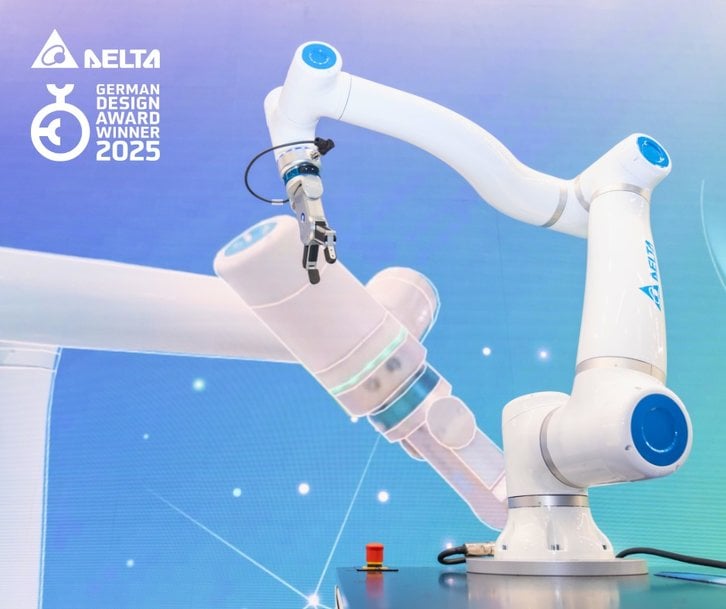 Delta’s D-Bot Series Cobots are engineered for rapid deployment, allowing setup in under two hours 