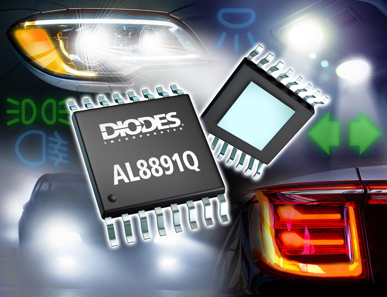 Fahrzeugtauglicher synchroner 65V/2A-Buck-LED-Treiber von Diodes Incorporated für Beleuchtungsanwendungen mit umfangreichem Schutz und Fehlerberichterstattung