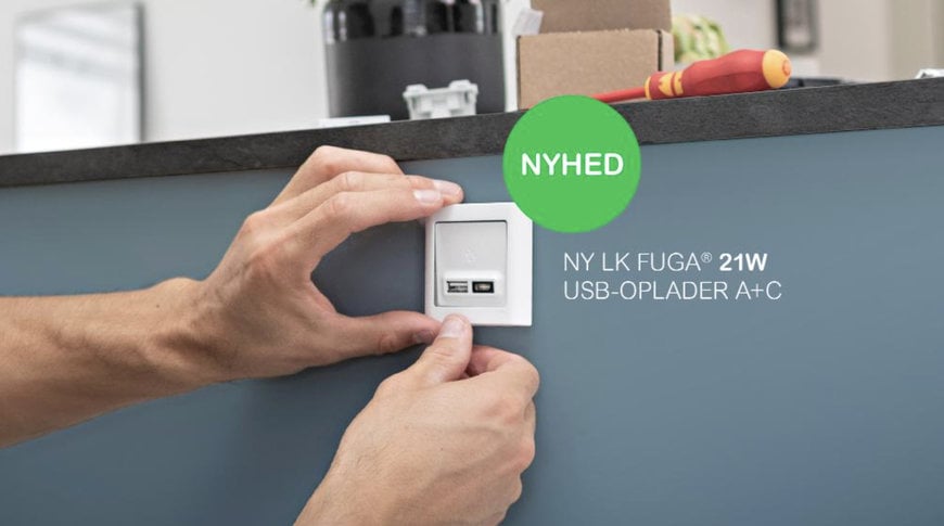 Lynhurtig og sikker opladning af mobile enheder, der sætter ny standard for USB-ladning i fast installation