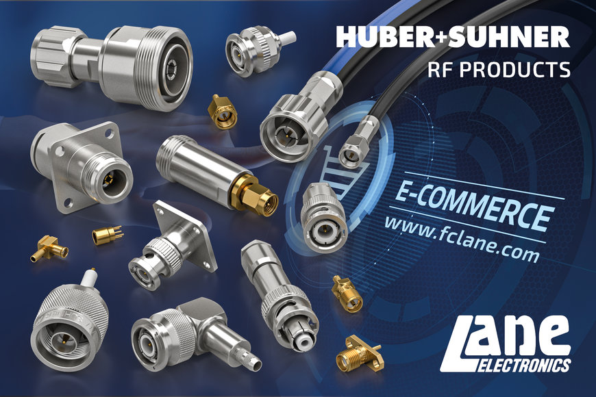 Hundreds of HUBER+SUHNER products available from stock at Lane Electronics