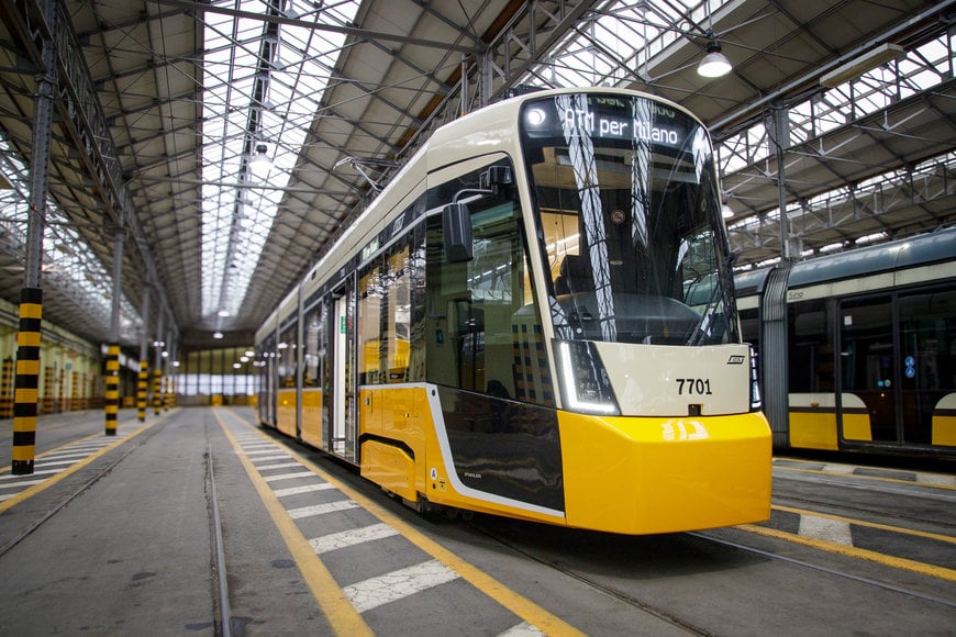 Modern and comfortable Stadler Trams are running in Milan