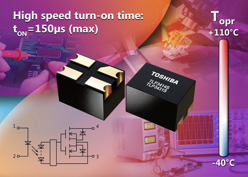 Toshiba introduces two new high-speed photorelays with 62% faster turn-on