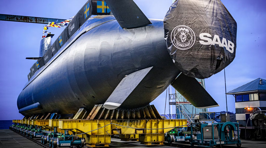 Saab launches HMS Halland submarine after mid-life upgrade