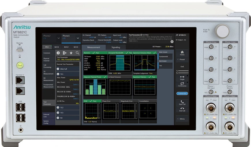 Anritsu and MediaTek Verify Smart AI Antenna Technology in Radio Communication Analyzer MT8821C