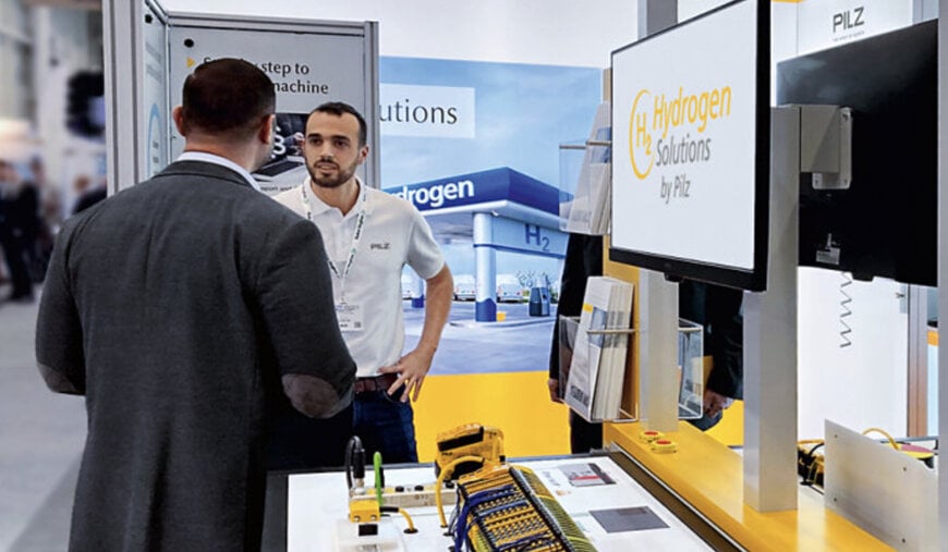 Pilz en la Hydrogen + Fuel Cells EUROPE en el pabellón 13, stand D34 - Cómo hacer del hidrógeno una apuesta segura