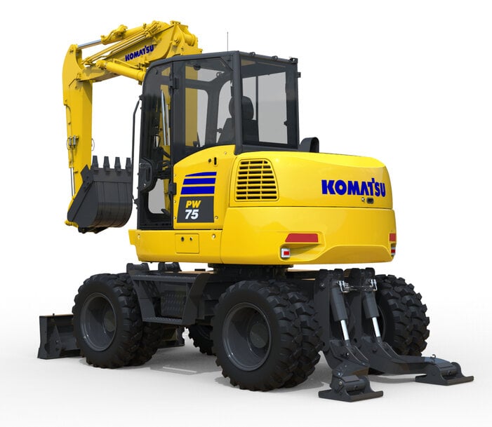 bauma 2025: Komatsu presenta il nuovissimo midi-escavatore gommato da 7,5 tonnellate