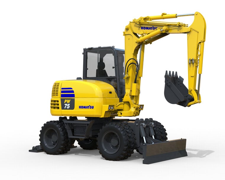 bauma 2025: Komatsu presenta il nuovissimo midi-escavatore gommato da 7,5 tonnellate