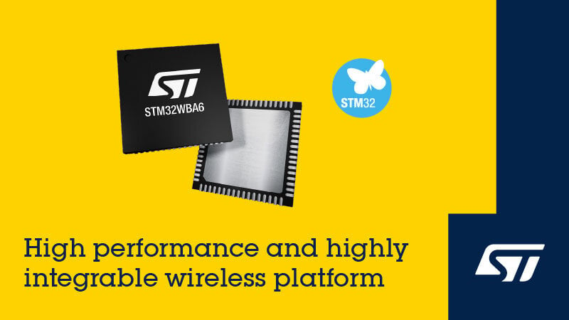 STMicroelectronics' STM32WBA6 wireless microcontrollers deliver enhanced features, performance, and energy efficiency