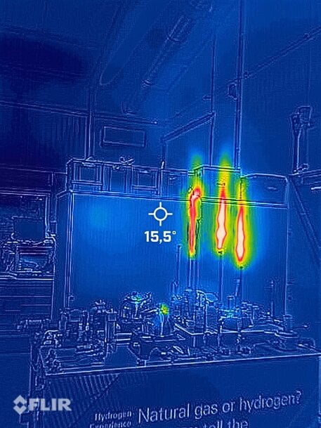 Termografía para la detección y monitorización de llamas de hidrógeno