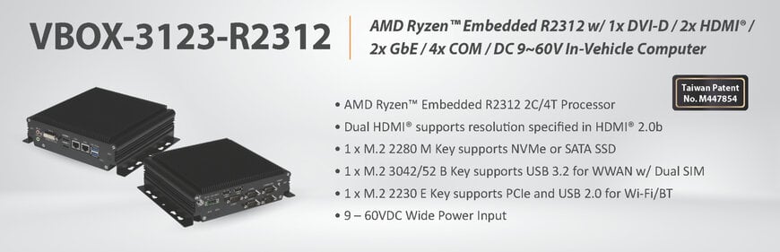 SINTRONES launches VBOX-3123-R2312, expanding in-vehicle computing applications