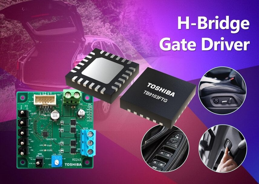 Toshiba releases automotive gate driver IC for brushed DC motors