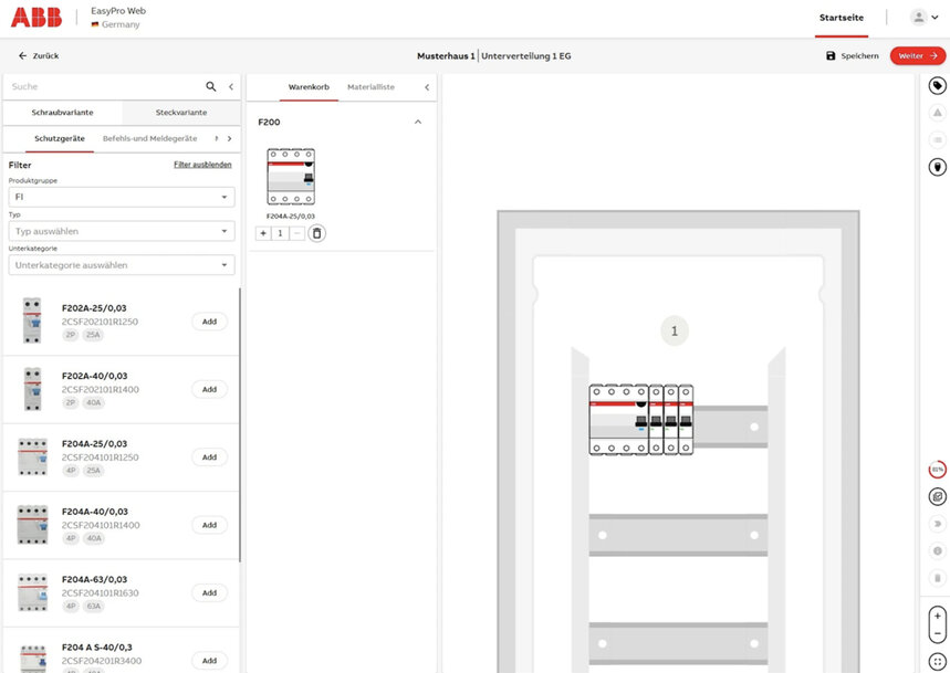 Konfigurator ABB Easy Pro erleichtert die Elektroplanung