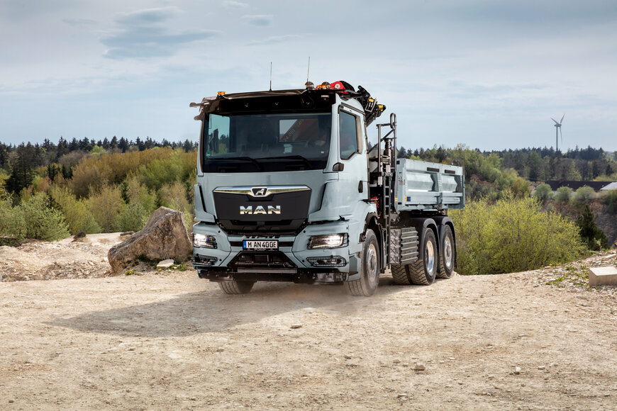 MAN electric and conventional at Bauma 2025