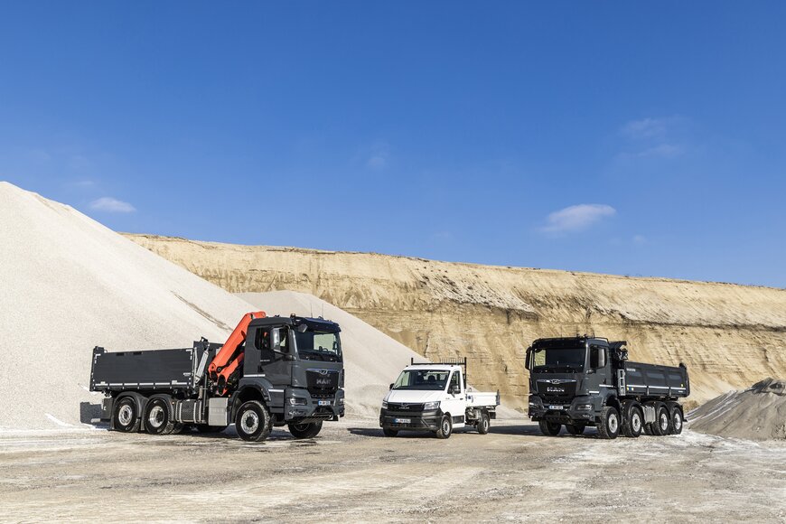 MAN electric and conventional at Bauma 2025