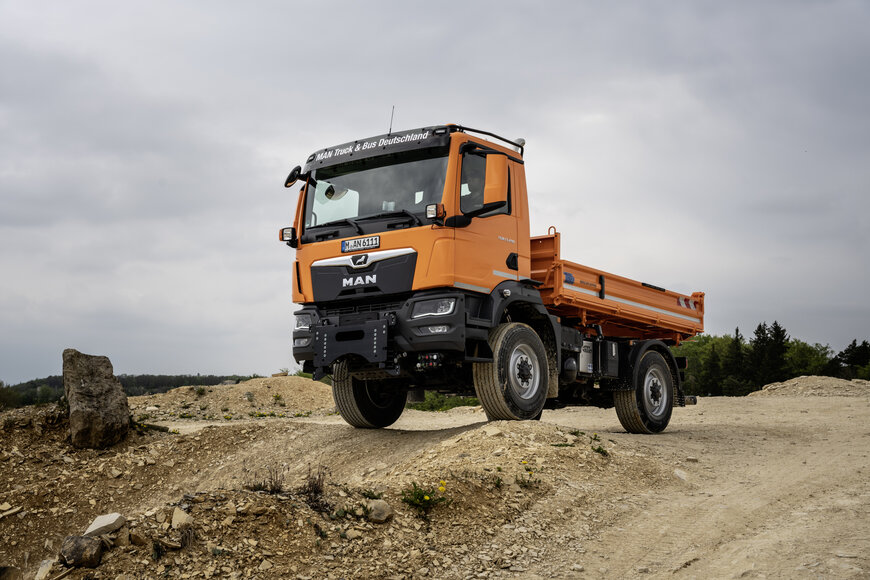 MAN electric and conventional at Bauma 2025