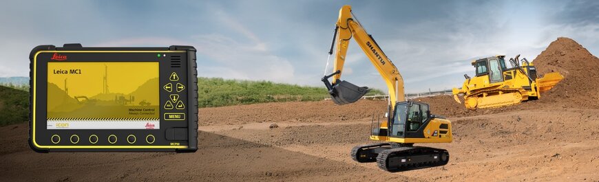 Shantui und Leica bieten einfache Maschinensteuerung für Bagger und Dozer