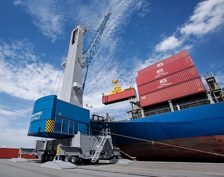 Italian container terminal to cut operational emissions with electric Konecranes Gottwald Mobile Harbor Crane