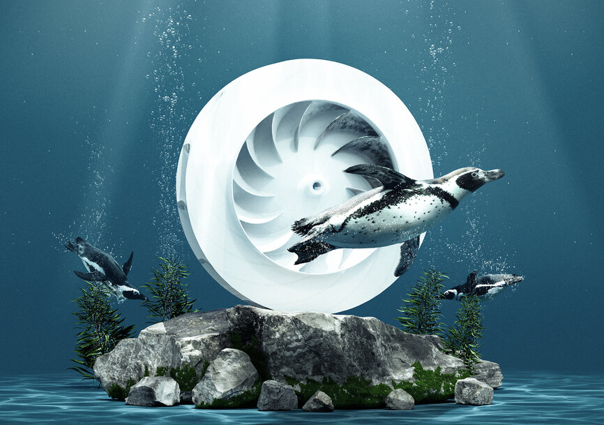 MAHLE Unveils AI-Optimized Bionic Blower Inspired by Penguin Fins