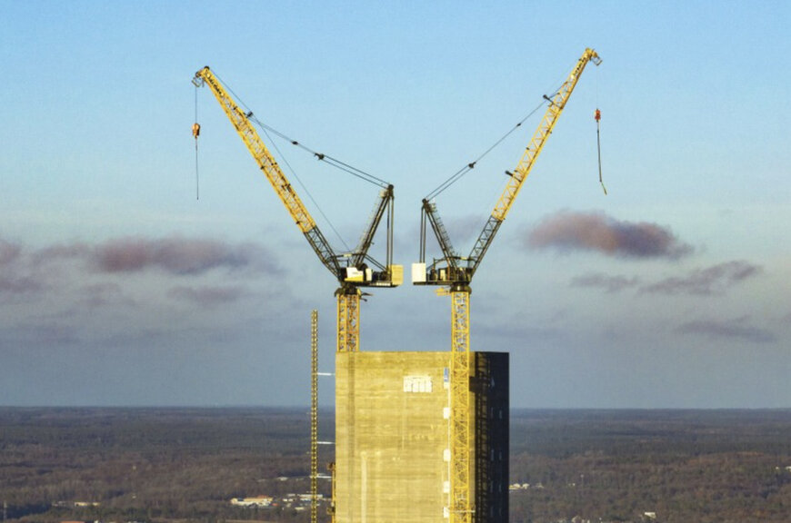 Liebherr-Krane erm&ouml;glichen schnellen Baufortschritt beim zweith&ouml;chsten Turm Skandinaviens