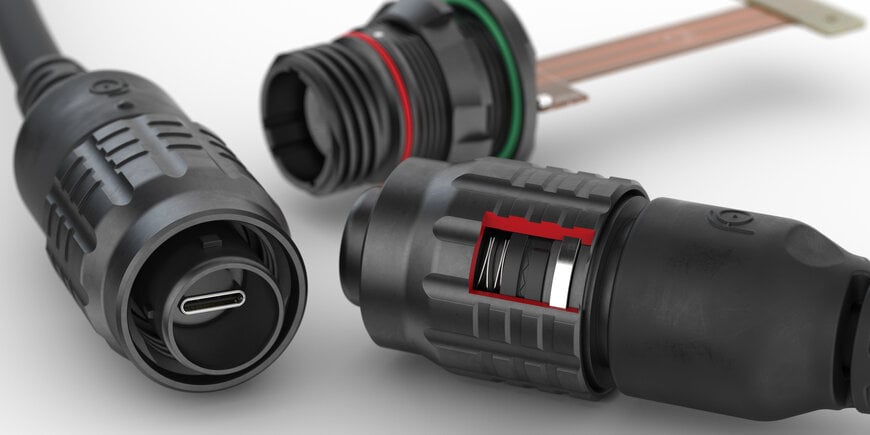 Ultra-rugged Fischer UltiMate™ Series now features USB-C connector with Ratchet Locking System for maximum vibration and shock resistance