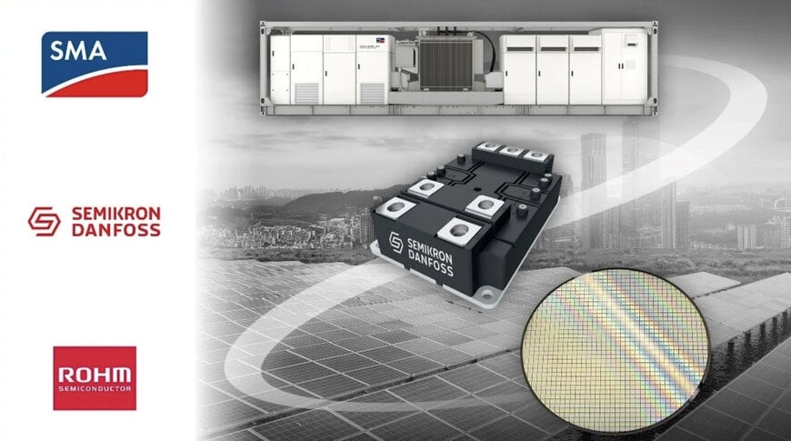 ロームの最新2kV SiC MOSFETを搭載したセミクロンダンフォスのモジュールがSMAの太陽光システムに採用