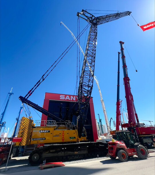 Le module de puissance eHydraulic de Danfoss permet l&rsquo;&eacute;lectrification d&rsquo;une grue sur chenilles SANY de 200&nbsp;tonnes