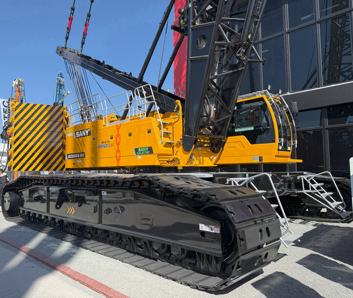 Le module de puissance eHydraulic de Danfoss permet l&rsquo;&eacute;lectrification d&rsquo;une grue sur chenilles SANY de 200 tonnes