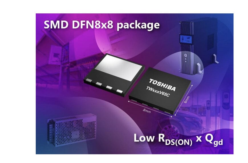 Ultra-compact DFN8x8 packaged 650V SiC MOSFETs from Toshiba enhance power density and efficiency in industrial equipment