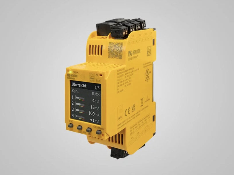 Bender presents LINETRAXX SmartDetect RCMS425 residual current monitoring devices