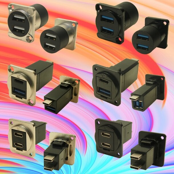 Space saving DualSLIM USB FeedThrough Connectors now available from CLIFF Electronics