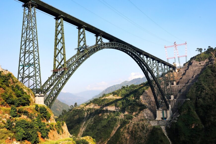 AM/NS India Supplied Steel for Chenab and Anji Khad Bridges