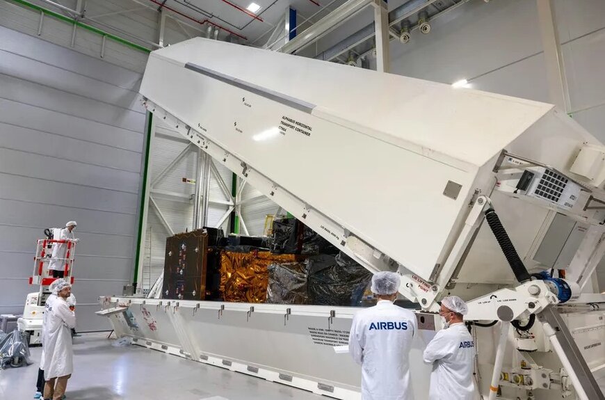 Airbus-built MetOp-SG weather and climate satellite shipped to Kourou