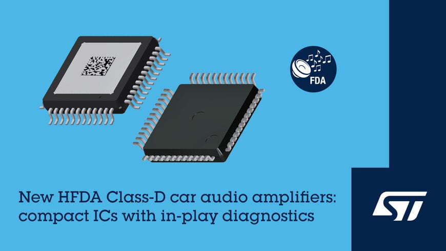 STMicroelectronics Launches Compact Digital Audio Amplifiers for Smarter Automotive Cockpits