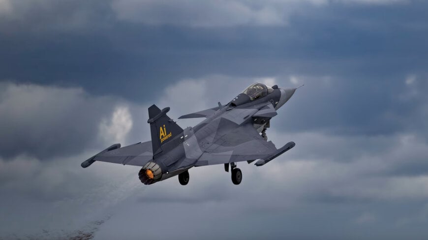 Saab genomför första flygningarna med AI i Gripen E