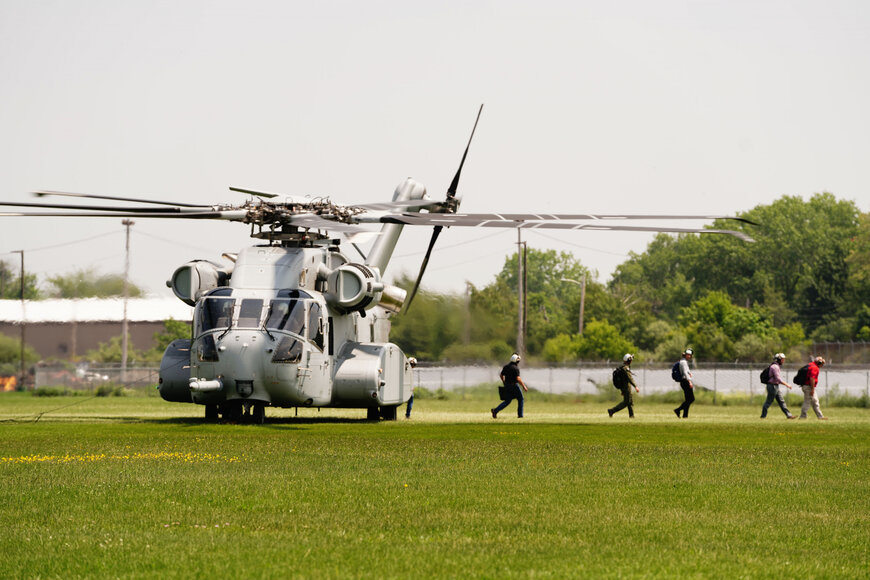 GE Aerospace Hosts CH-53K Helicopter Powered by T408 Engines at Lynn Facility