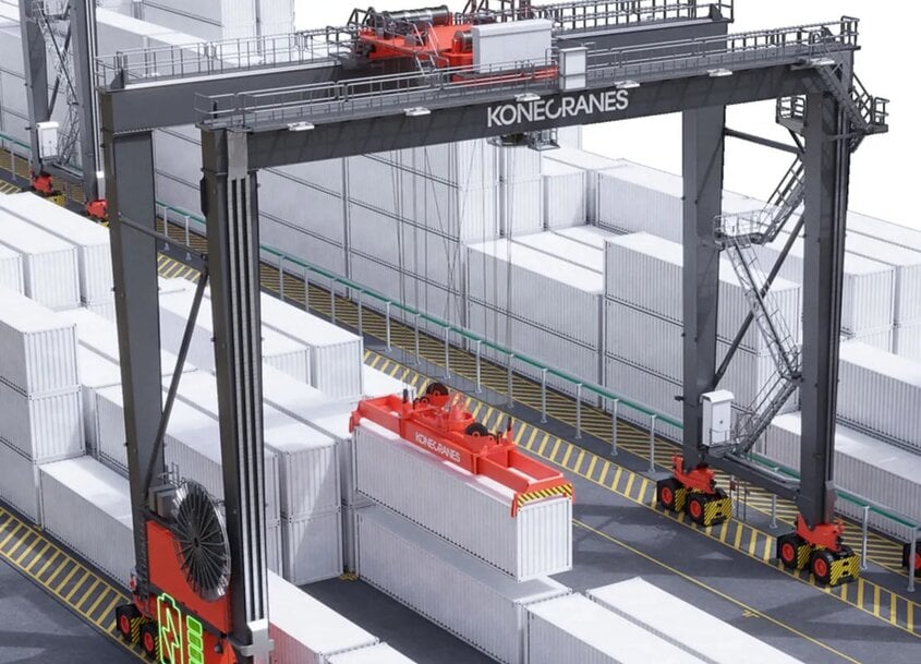 Konecranes Debuts E-Hybrid RTG and Electric Container Handler at TOC Europe 2025