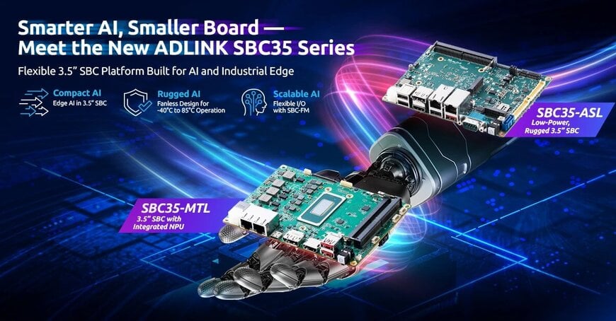 ADLINK launches 3.5” SBCs for scalable edge AI, rugged applications