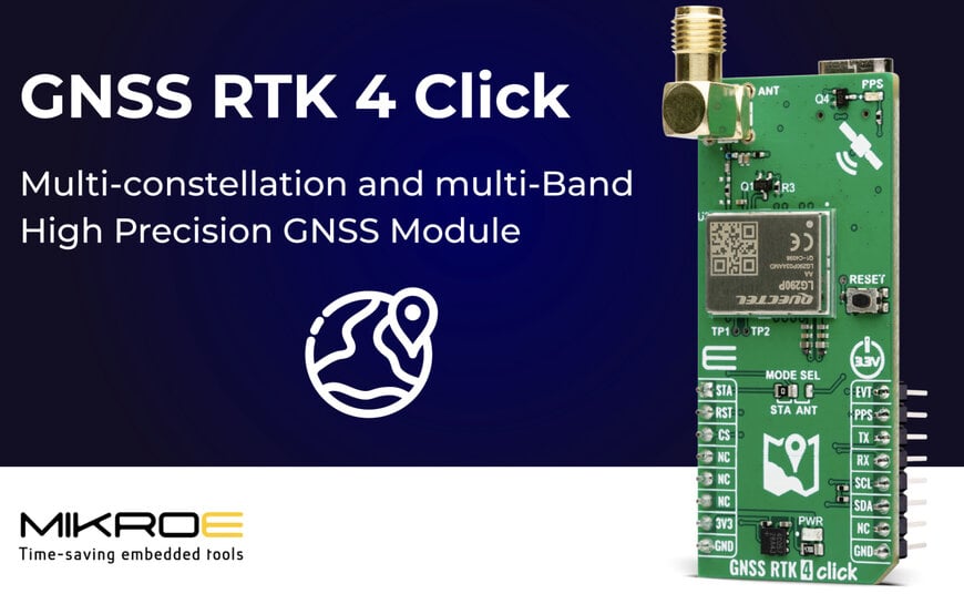 Achieve sub-metre positioning accuracy with GNSS RTK 4 Click board from MIKROE