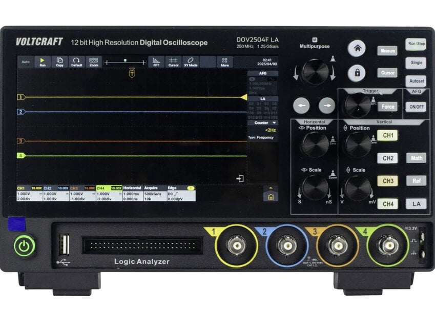 La nouvelle famille d'oscilloscopes de Voltcraft réunit huit modèles
