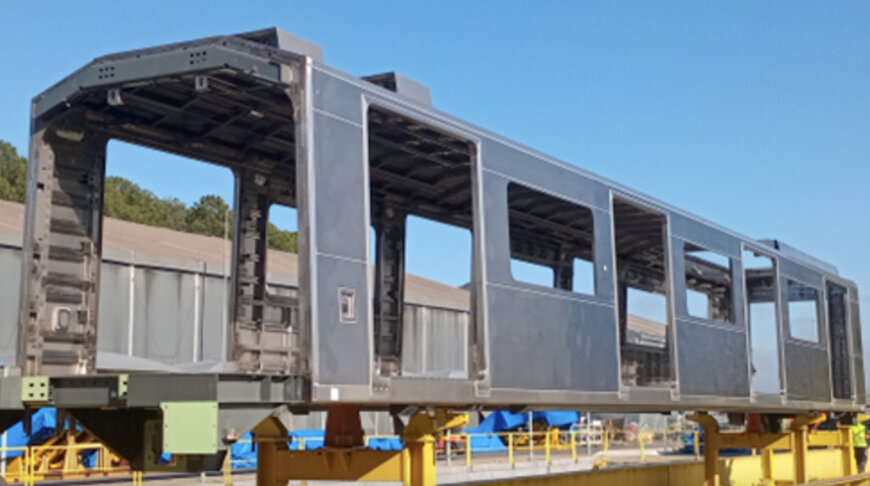 Alstom completes production of the first train carbody shell for Santiago Metro Line 7