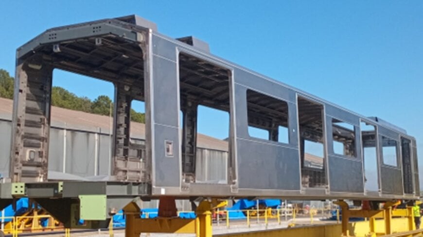 Alstom completes production of the first train carbody shell for Santiago Metro Line 7