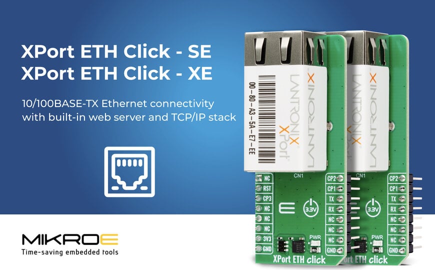 MIKROE Launches Compact Ethernet Click Boards for Embedded Systems