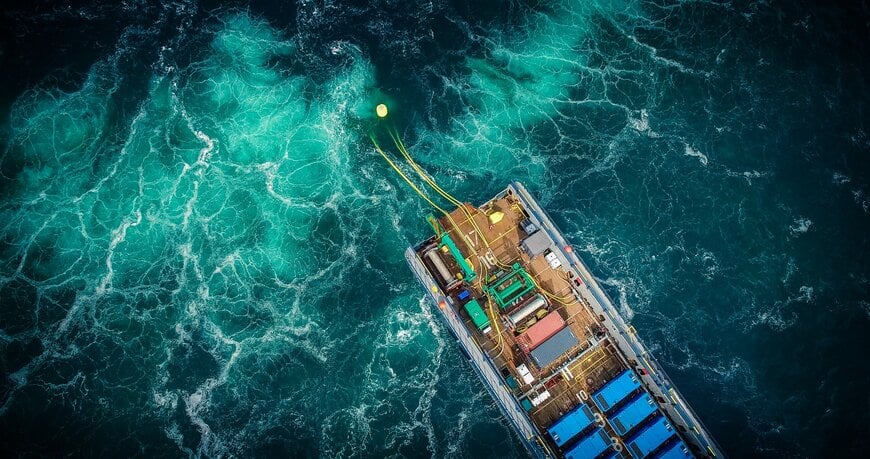 Maßgeschneiderte Kompressor-Mietstation: 100 % ölfreie Druckluft für Unterwasser-Blasenschleier beim Bau eines Offshore-Windparks 