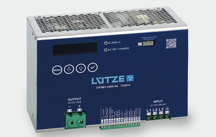 LÜTZE introduced a high-end 2,400-watt power supply to expand its COMPACT series for control cabinets