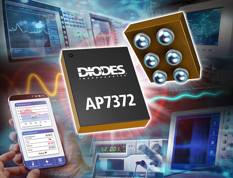 Diodes Incorporated Launches AP7372 High-PSRR, Low-Noise LDO Regulator