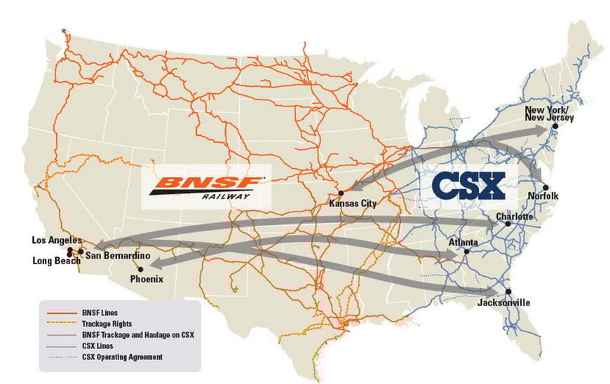 BNSF and CSX launch new coast-to-coast rail solutions